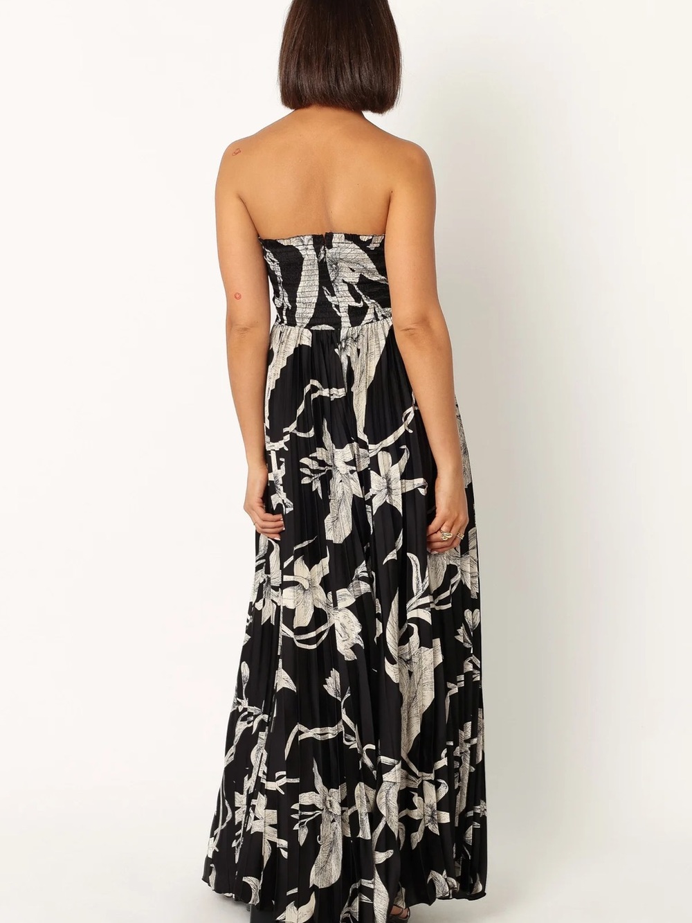 Petal & Pup Black Strapless Floral Maxi Dress - Picture 2 of 4